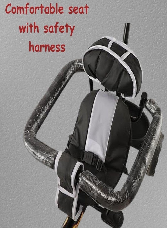 Maanit Mannit Tricycle Ride with Parental Handle | Play & Plug Cycle for Kids | Sturdy Designs with Storage Box, Horn and Guarded Seats, Heavy Wheels (Black) - Image 5